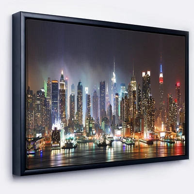 Designart - Lit NYC Manhattan Skyline