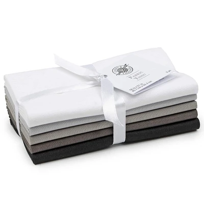 Black, Gray & White Solid Fabric Bundle by Loops & Threads®