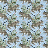 PrintFresh Bagheera Light Blue Peel & Stick Wallpaper