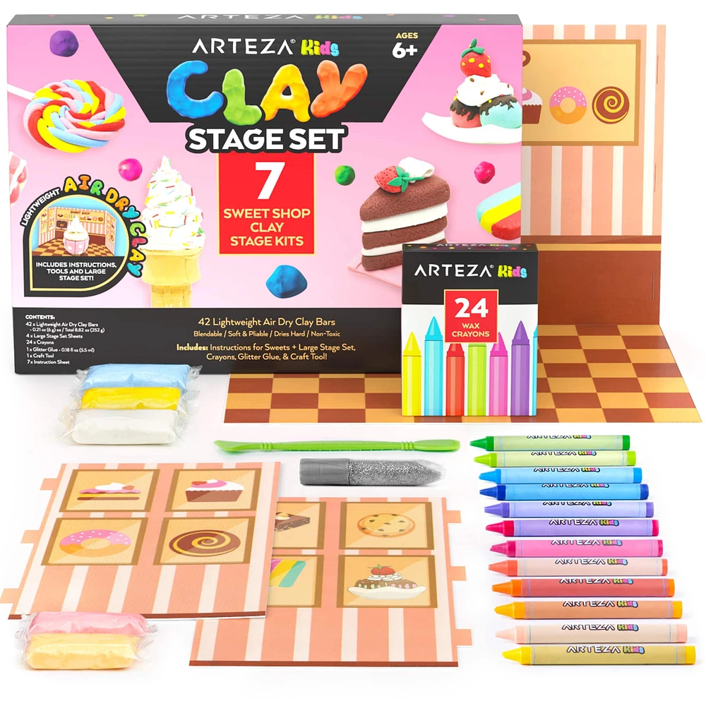 Arteza® Kids Sweet Shop Medium Stage Clay Kit, 72 pcs