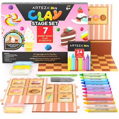 Arteza® Kids Sweet Shop Medium Stage Clay Kit, 72 pcs