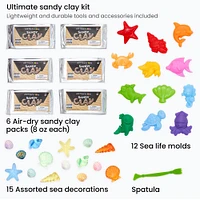 Arteza® Kids Sandy Clay Beach Kit with Shapes ,33 pcs