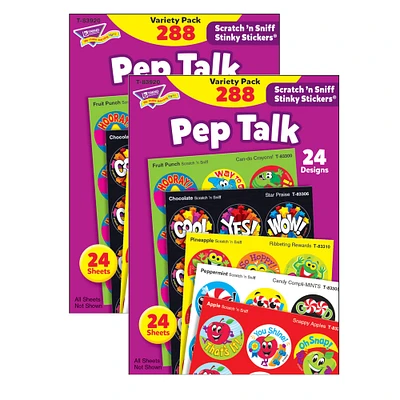 Trend Enterprises® Stinky Stickers® Pep Talk Variety Pack, 2 Packs of 288ct.