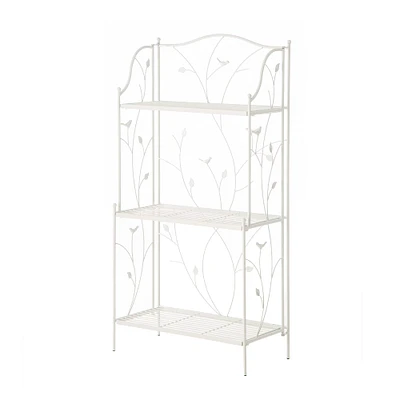 Glitzhome® Rectangular 3-Tiered Metal Shelf Planter Stand