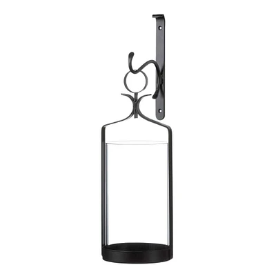 16'' Hanging Hurricane Glass Candle Wall Sconce