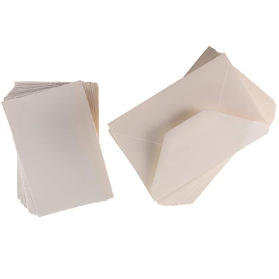 Fabriano 4.5" x 6.75" Medioevalis White Flat Cards & Envelopes, 20ct.