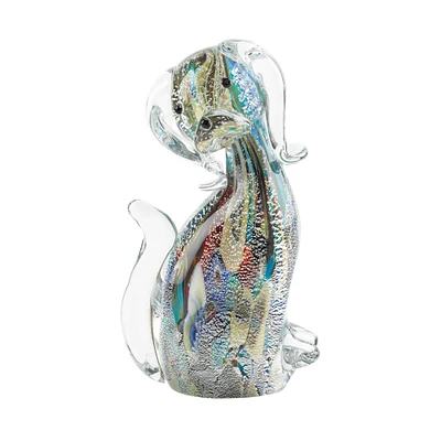6.5" Designer Art Glass Dog Figure
