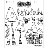 Dylusions Toadstool Town Cling Stamp Set