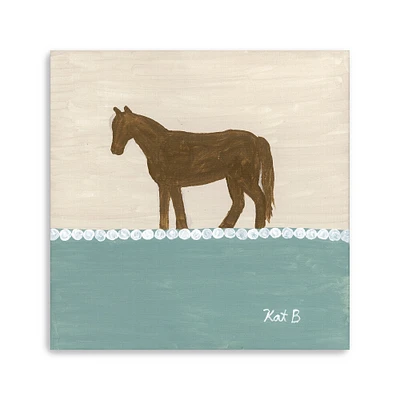 Out To Pasture II Brown Horse Canvas Giclee