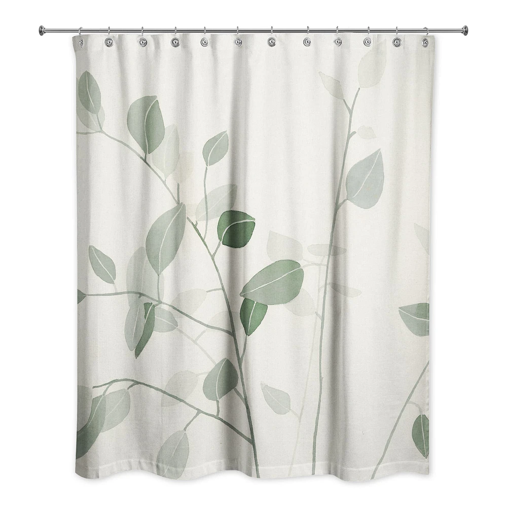 Watercolor Leaves 71" x 74" Shower Curtain