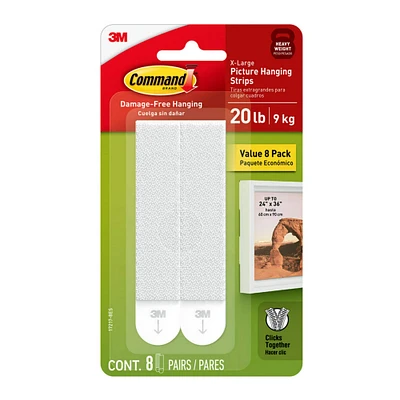 8 Packs: 8 ct. (64 total) 3M Command™ X-Large Picture Hanging Strips