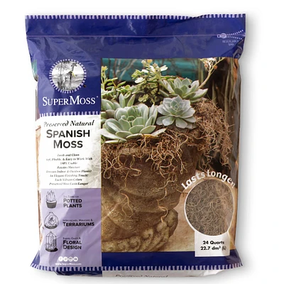 SuperMoss® Natural Preserved Spanish Moss, 24qt.