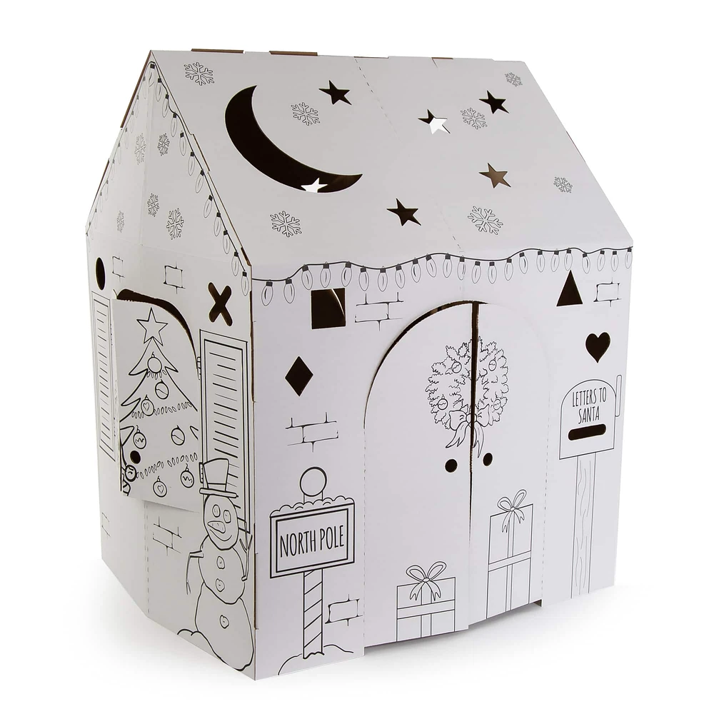 Easy Playhouse Holiday Cottage Cardboard Playhouse