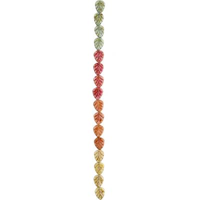 Mixed Czech Glass Leaf Beads, 10.1mm by Bead Landing™