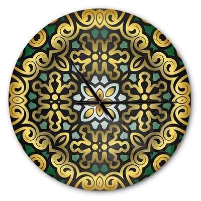 Designart 'Ethnic Floral Geometric Ornament Modern Wall Clock