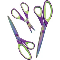 Sullivans Purple & Green Titanium Scissors Set, 3ct.