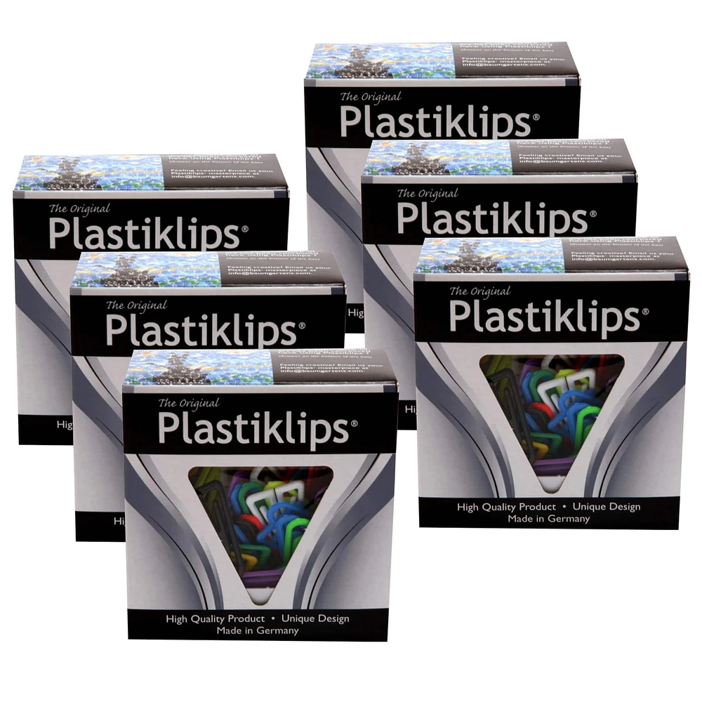 Baumgarten's Plastiklips® Large Paper Clips, 6 Packs of 200