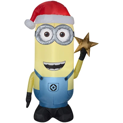 5ft. Airblown® Inflatable Christmas Minion Kevin with Star