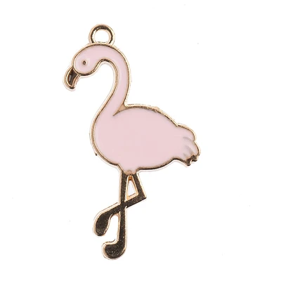 John Bead Sweet & Petite Light Pink Flamingo Charms, 8ct.