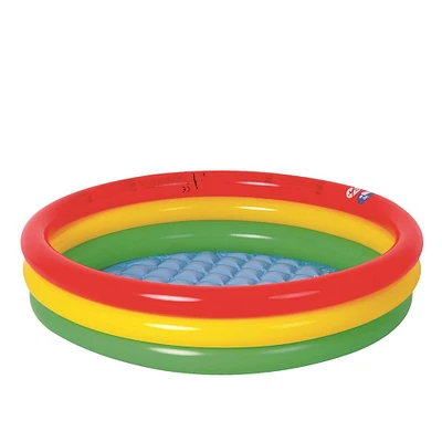 Pool Central® 59" Red, Yellow and Green Inflatable Round Kiddie Swimming Pool