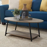 Household Essentials Jamestown Oval Coffee Table