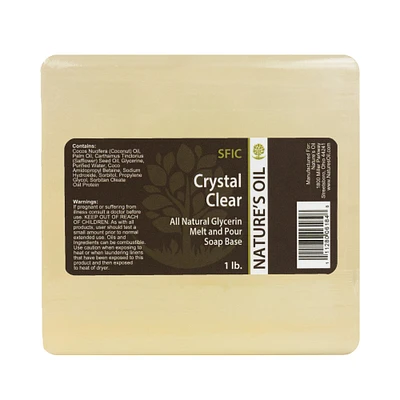 Nature's Oil All-Natural Crystal Clear Melt and Pour Soap Base