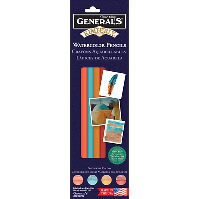 General's® Kimberly® Watercolor Pencil Set, 4 Color Southwest