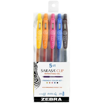 Zebra Sarasa® Clip Friendly 0.5mm Retractable Gel Ink Pen Set