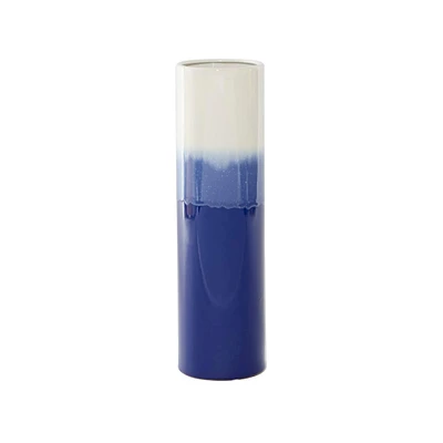 17" Blue Stoneware Modern Vase