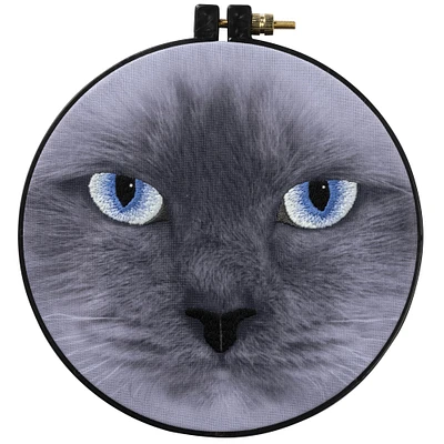 Bucilla® 6" Round Cat Eyes Stamped Embroidery Kit