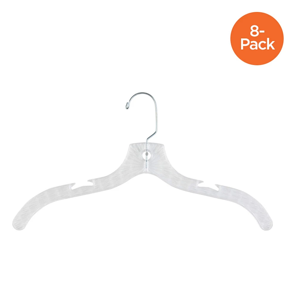 Honey Can Do Clear Plastic Swivel Hangers, 8ct.