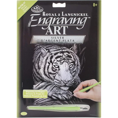 Royal & Langnickel® Engraving Art™ White Tiger Silver Foil Kit