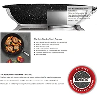 The Rock® by Starfrit® 10" Stainless Steel Nonstick Fry Pan with Stainless Steel Handle