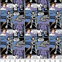 Star Wars™ Girl Power Comic Strip Cotton Fabric