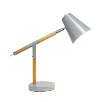 Simple Designs 16.7" Wooden Pivot Desk Lamp