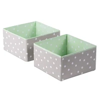 DII® 4" Green Square Drawer Organizers, 2ct.