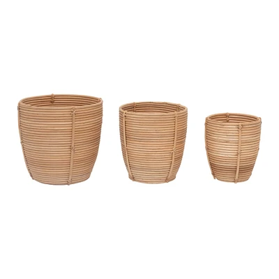 Hand Woven Rattan Basket Set