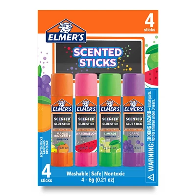 6 Packs: 4 ct. (24 total) Elmer's® Clear Scented Glue Sticks