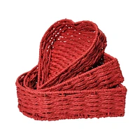 Household Essentials Nesting Paper Rope Heart Basket Set