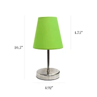 Simple Designs Sand Nickel Mini Basic Table Lamp