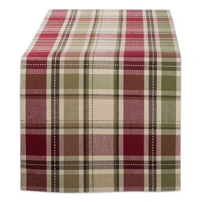 Homespun Plaid Table Runner 13" x 108"