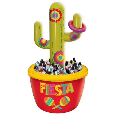 4.5ft. Cinco de Mayo Jumbo Inflatable Cactus Cooler & Ring Toss Game