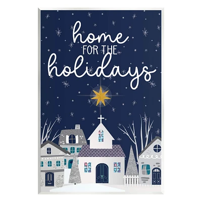 Stupell Industries Home For The Holidays Night Sky Wall Plaque Art