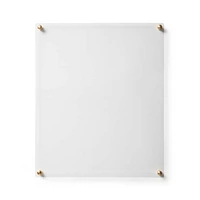 Cool Modern Clear Acrylic Float Frame with Gold Hardware