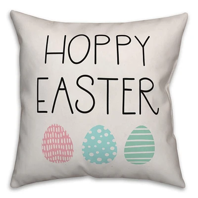 Hoppy Easter Eggs Throw Pillow
