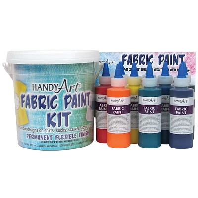 6 Packs: 9 ct. (54 total) Handy Art® Fabric Paint Bucket Kit