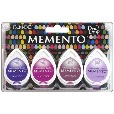 Memento™ Dew Drop™ Juicy Purples Dye Inkpad Set