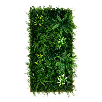 20" x 40" Framed Costa Rican Forest Artificial Living Wall Art Panel