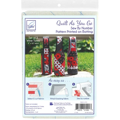 June Tailor® Quilt As You Go Wine Totes Set