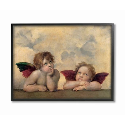 Stupell Industries Classic Angels In Wonder Framed Oil Painting